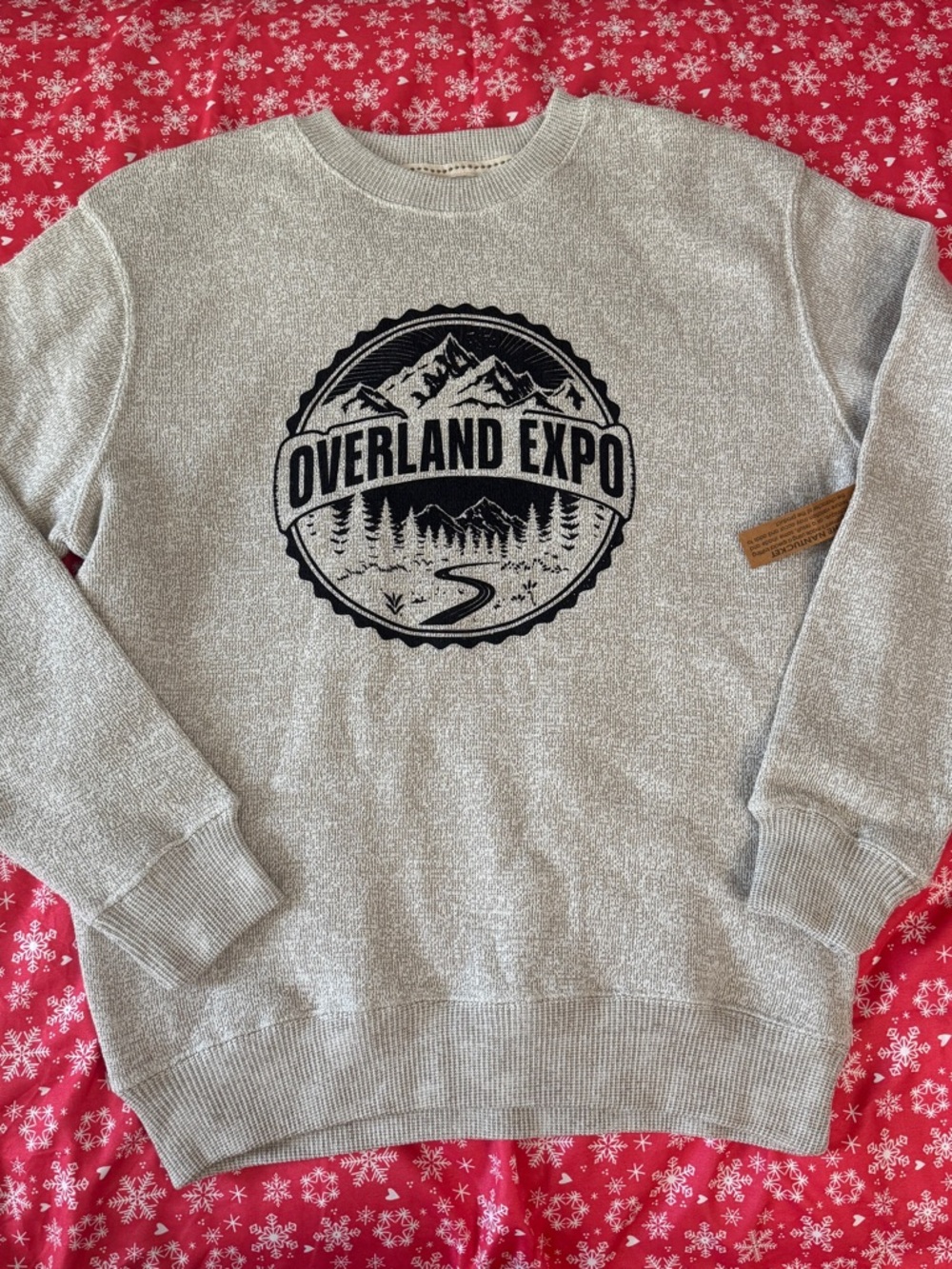 Overland Expo Knitted Oatmeal Crewneck Sweatshirt BNWT